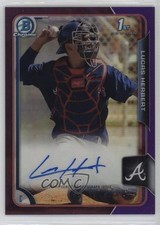 2015 Bowman Draft Chrome Pick Purple Refractor 104/250 Lucas Herbert Auto 19ed