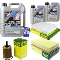 Mann Inspektionspaket 7L Liqui Moly Top Tec 5W-30 FüR VW Transporter V Bus 1.9