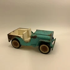Vintage Teal Toy Jeep
