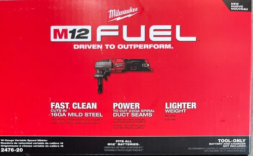 Milwaukee 2476-20 M12 FUEL 12-Volt Brushless Cordless 16-Gauge Nibbler Tool