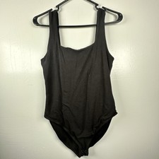 Old Navy Medium Black Women Bodysuit Square Neck