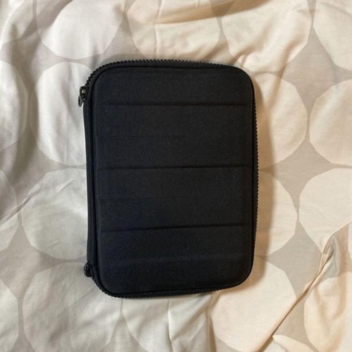 Muji Notebook Tablet Case Pouch Black Hard Shell Pen Holder 17x23cm - 第 1/8 張圖片