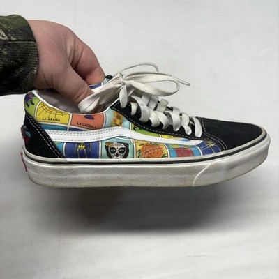 Pre Owned Vans Old Skool Loteria Patchwork Sneakers Shoes Mens Size 6.5 Womens 8