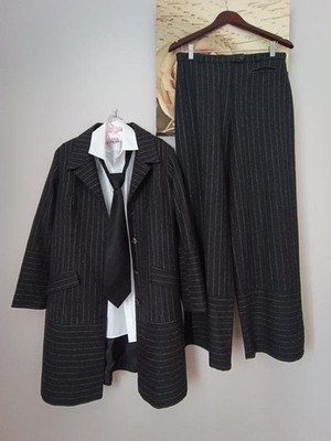 Women Aigle Suit Black Wool S-M