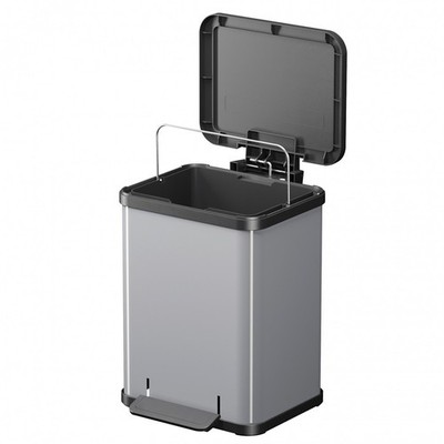 Hailo Tret-Mülleimer Öko uno Plus M 17,0 Ltr. silber