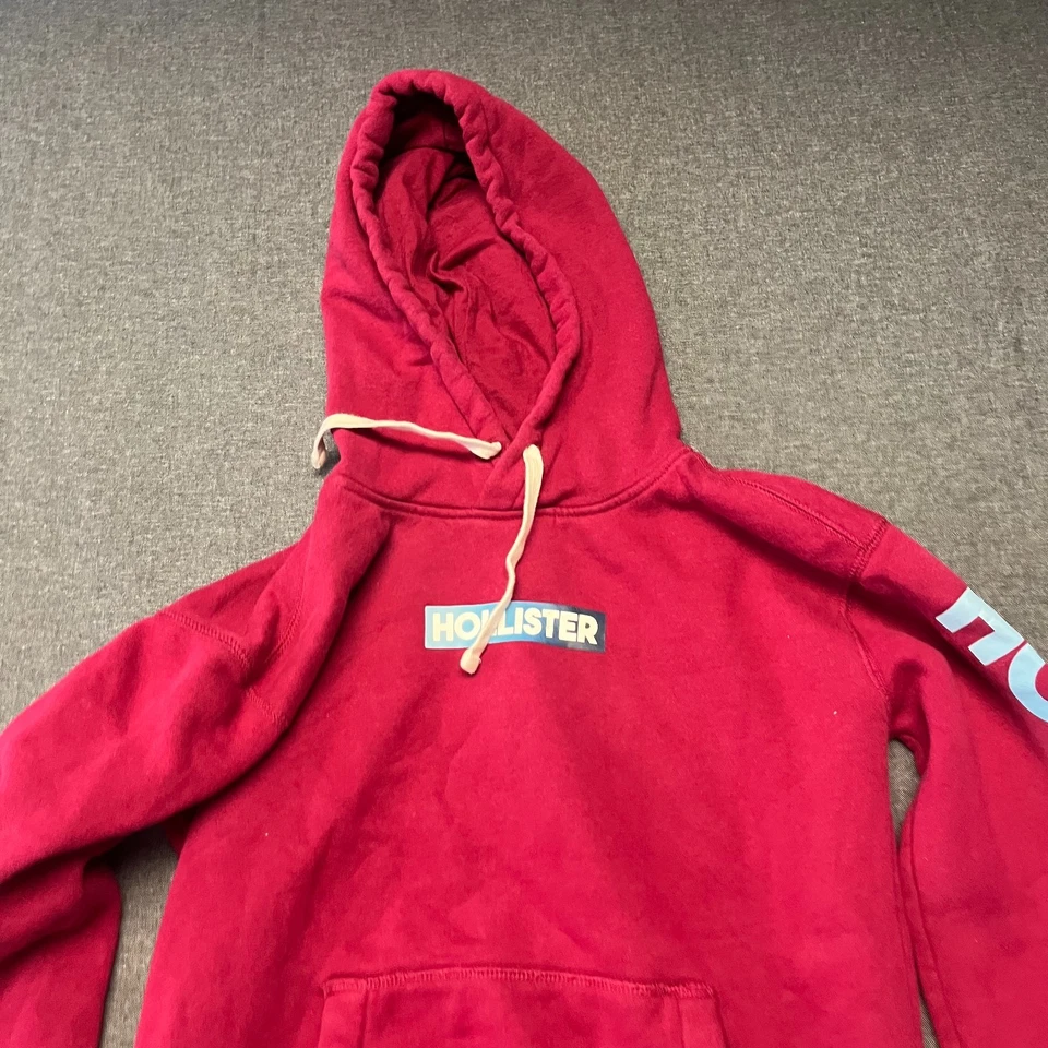 Sudadera con Capucha Hollister Para Mujer Talla XS Roja Pullover Sudadera Ligera Informal Foto 2 de 4