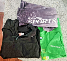 Lot of 3 Boys Size S Outdoors Shirts and Fleece Pullover, Fishing Hiking Sport
