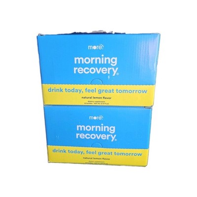 More Labs Morning Recovery 24 Bottles Natural Lemon Drink Supplement Exp 8/11/26