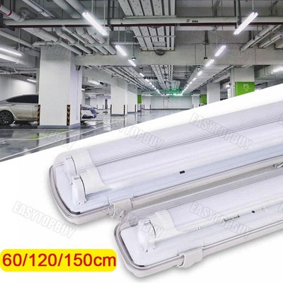 120/150cm Feuchtraumleuchte LED Decken Wannenleuchte Werkstattlampe Leuchtstoff