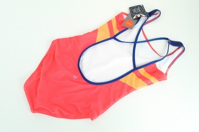 SWEATY BETTY Medalist Damen S Rosa Einteiler Badeanzug Abstrakt Print Stretch *