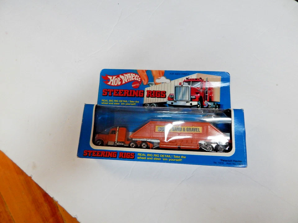 1980 风火轮转向装置 Bob's Sand & Gravel Peterbilt 半卡车未开封 — 第 2/4 张图片