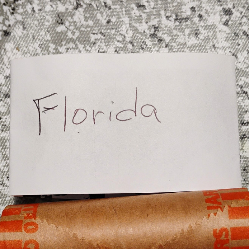 2004-P Florida State 25C Quarter $10 Bank-Wrapped Roll, Business Strike, KM#356