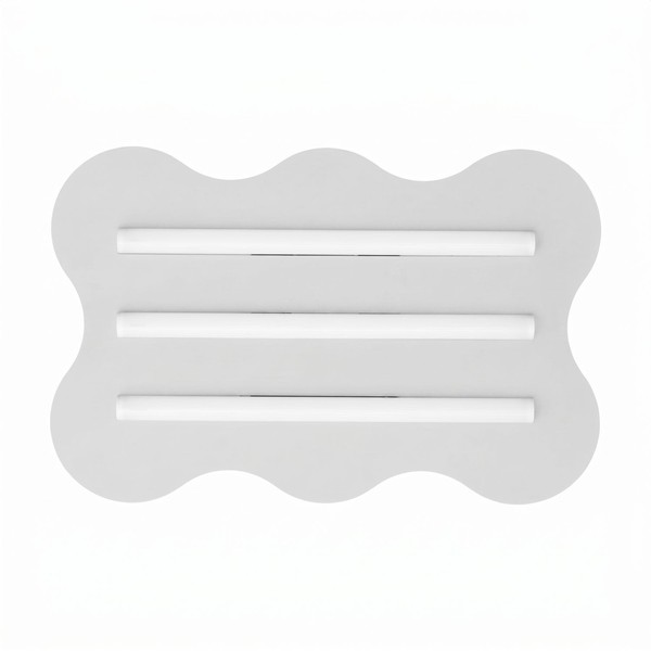 Deckenlampe BüRo Weiß Metall S14D 3-Flammig Esszimmer L:66 Cm Deckenleuchte Flur-image