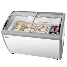 VEVOR Commercial Ice Cream Display Case 12.8 Cu.ft Chest Freezer 4 Wire Baskets