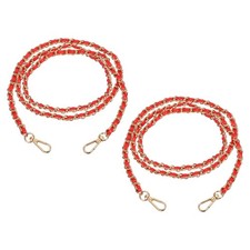 Purse Chain Strap 2Pcs - 47.2 Inch Crossbody Bag Chains Strap - Gold  Red 