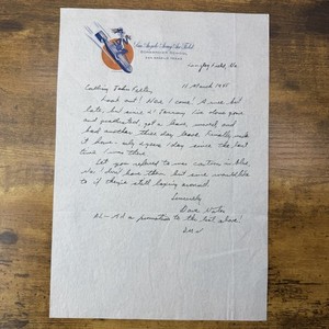 WWII Letter 1945 San Angelo Army Air Field Bugs Bunny Bombardier School Mascot