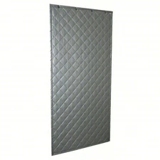 SOUND SEAL 110 Acoustic Partition: 0.75 NRC, Gray, 8 ft Overall Lg, 4 ft Overall