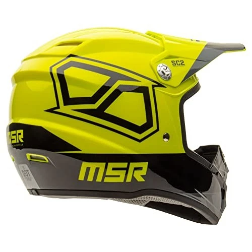MSR SC2 Motocross Dirt Bike Off-Road Helmet Large Flo Green/Black Foto 4 de 4