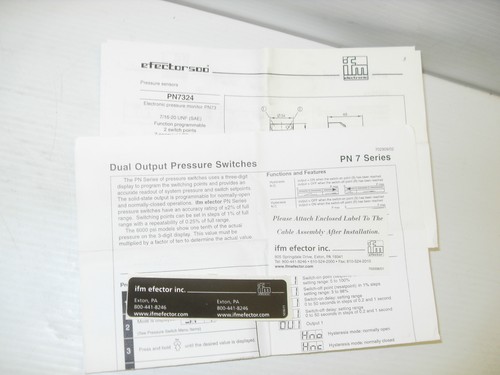 ⭐NEW IN BOX⭐IFM EFECTOR PN-015PRBU76-QFPKG/US V-PN7324 PRESSURE SENSOR - Picture 11 of 11