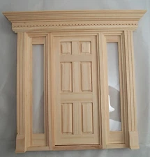Jamestown Door 6010 w/ side lights dollhouse miniature 1pc 1/12 scale Houseworks
