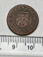 17th Seventeenth Century HALFPENNY Token - 1667 Tom Newman, St Neots (E047)