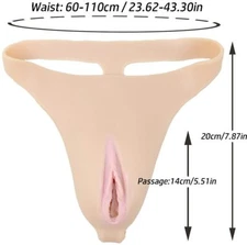 Camel Toe CONTROL PANTY GAFF Insert Fake Vagina Silicone Crossdresser Transgende