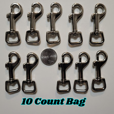 2" Swivel snap hook with 3/8" Square strap eyelet. purse leashes (10 count bag)