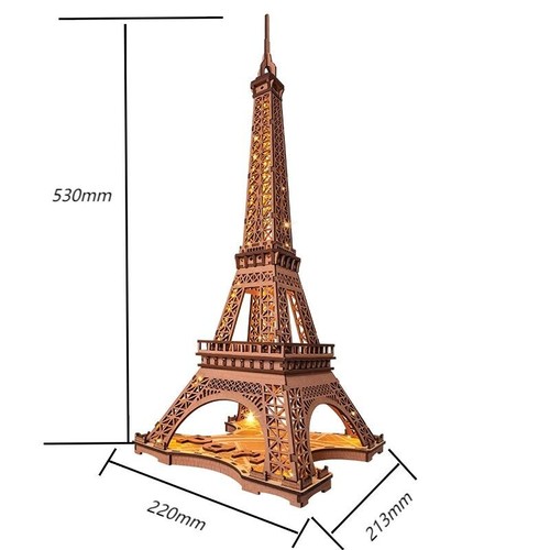 Rolife Night of The Eiffel Tower Large Wooden Puzzle with 4 light shows for Gift - Picture 3 of 14