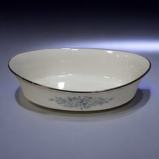 Lenox Repertoire 10" Oval Vegetable Bowl Platinum Fine China Made in USA Retired