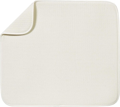 Large 16"x18" Cream Microfiber Dish Drying Mat Absorbent Kitchen Counter Pad - Picture 2 of 6