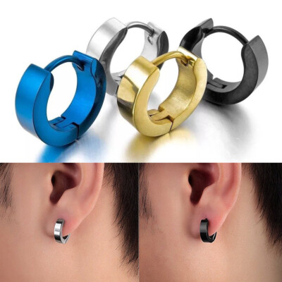 Pendientes Hoop Punk Góticos Para Hombres - Metal, Estilo Vintage Hip Hop, Regalo Para Conciertos Y Fiestas