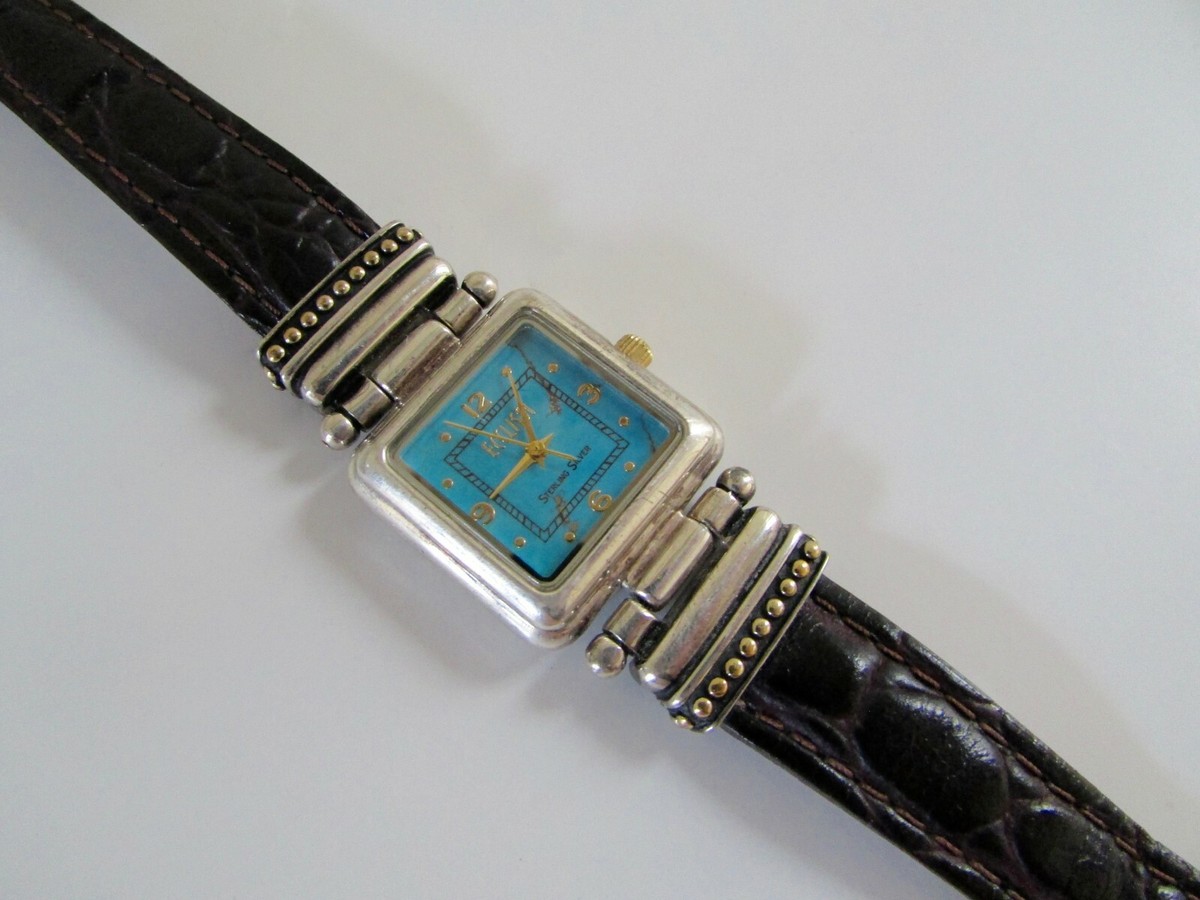 Ecclissi Sterling Silver Ladies Watch With Turquoise Stone Accents. Beautiful Ecclissi Sterling Silver 925 Turquoise Ladies  main image 3