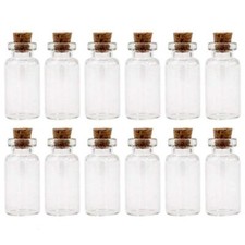 50 Pcs 3ml Glass Bottles Transparent Mini Glass Bottles With Cork Stoppers For M