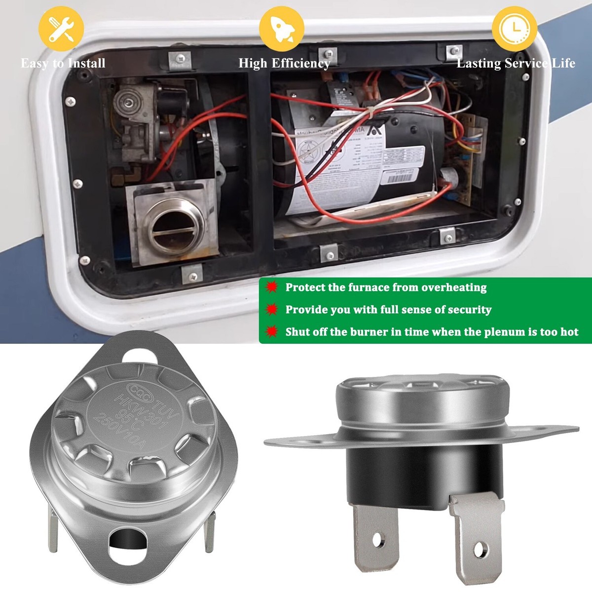 31091 Limit Switch for Atwood, Hydro Flame, Dometic RV Furnace Heater 190℉  | eBay