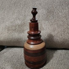 Beautiful Vintage Wood Turned Jar