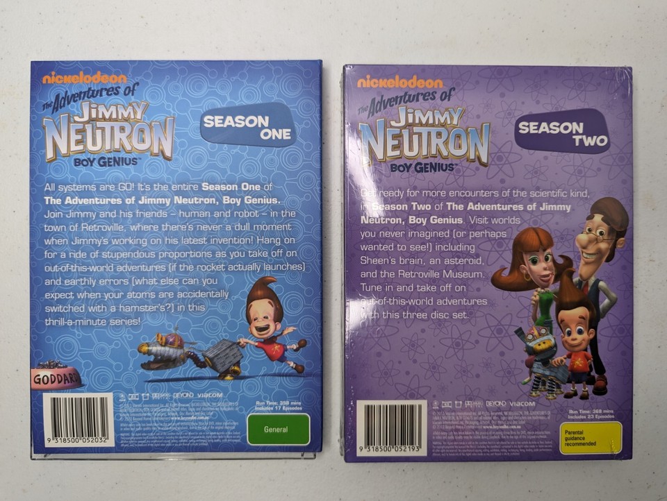 Jimmy Neutron Boy Genius Season 1 PREOWNED & Season 2 BRAND NEW Region