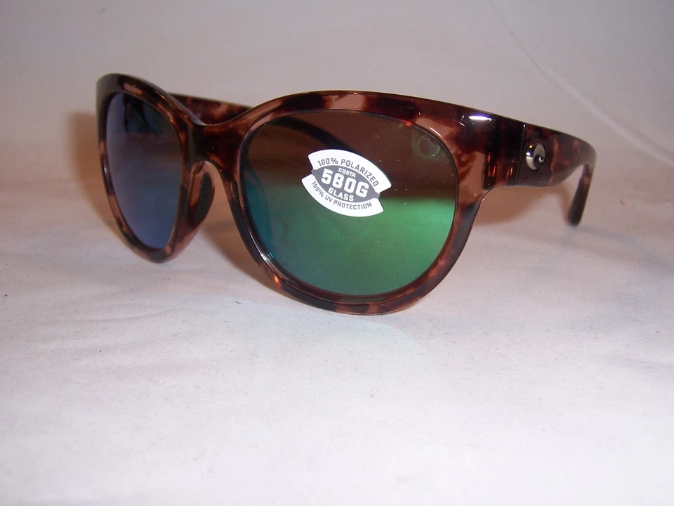 NEW COSTA DEL MAR MAYA SUNGLASSES TORTOISE/GREEN MIRROR 580G POLARIZED $279 - Image 3 of 4