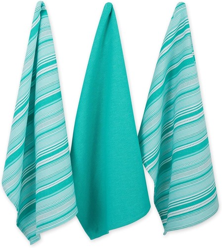 Aqua Urban Stripe Everyday Dishcloth Super Observer, Quick Dry- Set Of 3 - Picture 6 of 7