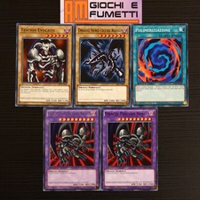 LOTTO 5 CARTE DRAGO TESCHIO NERO italiano YUGIOH rarità COMUNI yu-gi-oh!