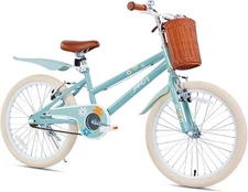 JMMD Girls Bike Ages 4-12 Years Old, Kids Bike for Toddlers with Basket & Traini