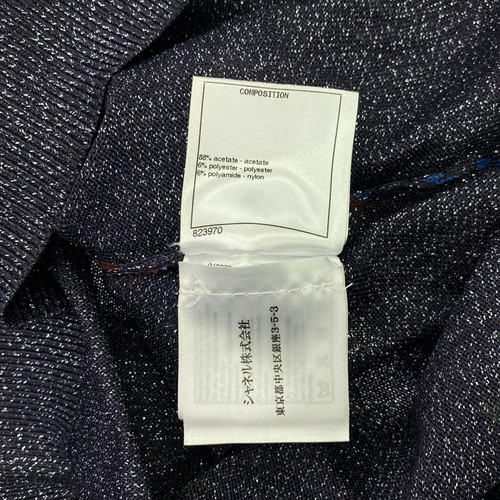 CHANEL Knitwear Sweater P55756K07299 Acetate Polyester Multicolor Used Mens 38 - Picture 6 of 10