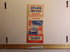 Vintage 1971 Atlas Light Truck Application Specification Data Brochure