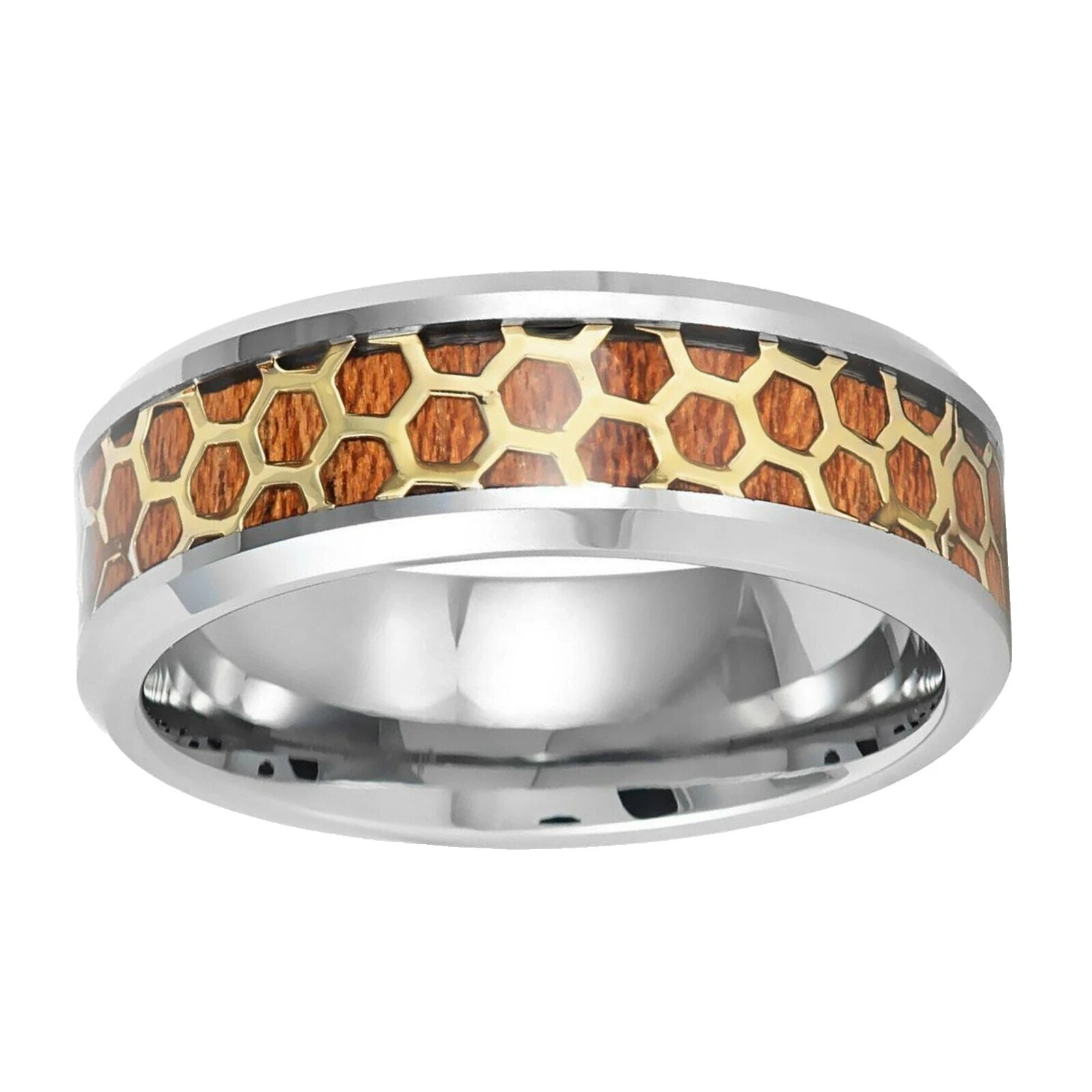 Anillos de banda de Tungsteno de madera para De hombre