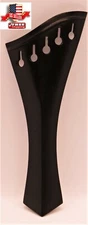 Violin 5 string  EBONY HOLLOW Harp  Tailpiece 4/4 HILL Model black fret 