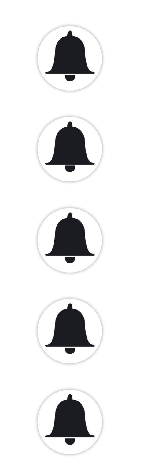 5x Aufkleber Klingel Symbol Türklingel Glocke Durchmesser 20mm