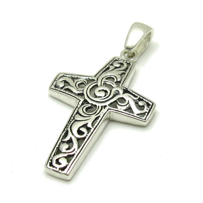 Genuine Sterling Silver Pendant Solid 925 Cross Nickel Free Handmade
