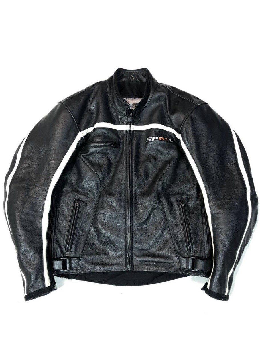 Spool Leather Moto Racing Jacket Vintage | eBay