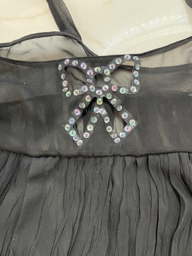 La Perla - black silk camisole with tie straps - size M/UK 12 - v good condition - Picture 2 of 5