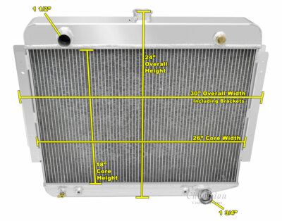 AAR Champion 4 Row Radiator,Shroud,2 13'' Fans for 1971-1978 Dodge D200 V8 Engine