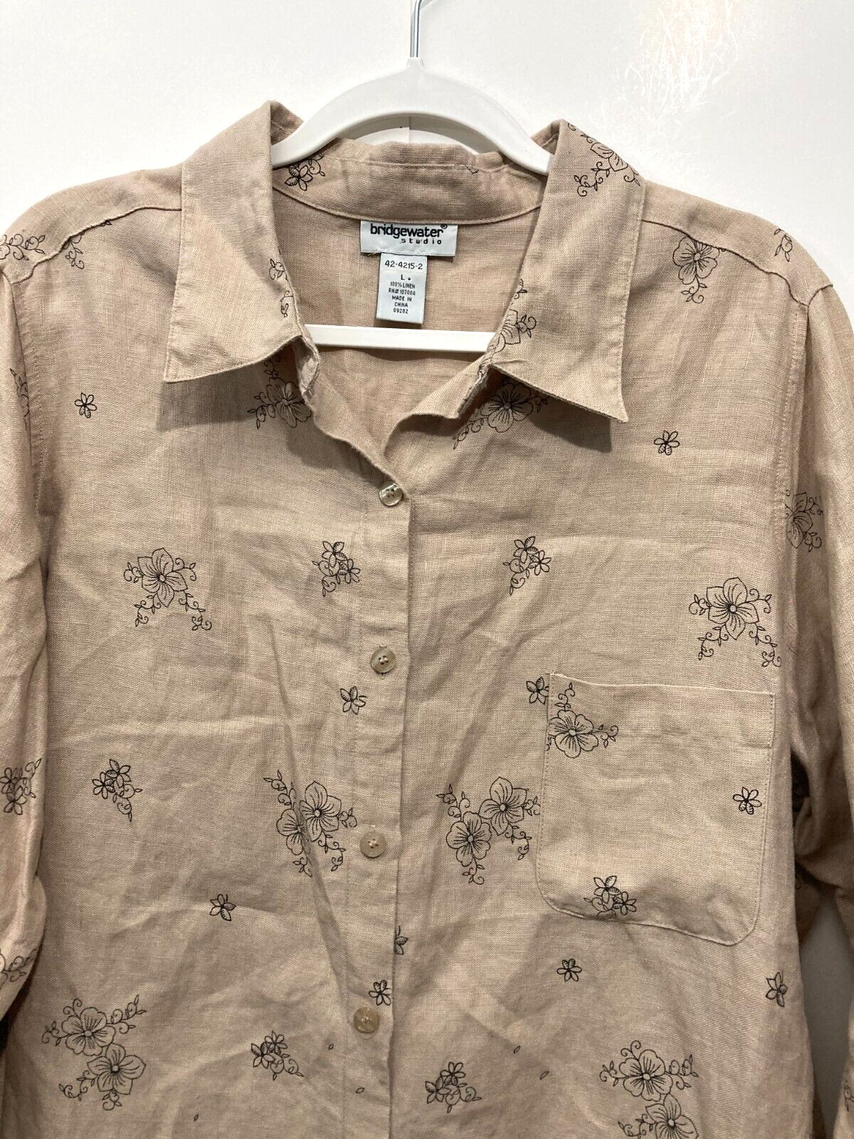 BRIDGEWATER Studio 100% Linen Button Down Tunic S… - image 3